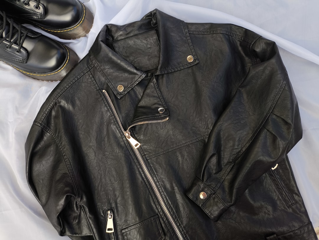 Photo black biker jacket